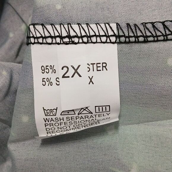 St Patrick;s shamrock short sleeve button down shirt Sz 2X NWOT - Picture 9 of 9